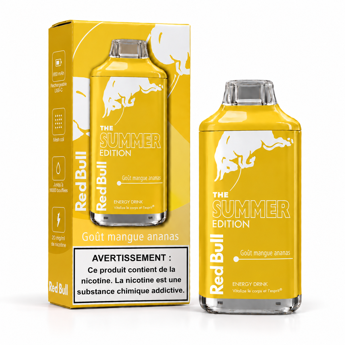 Puff Redbull - Goût mangue ananas